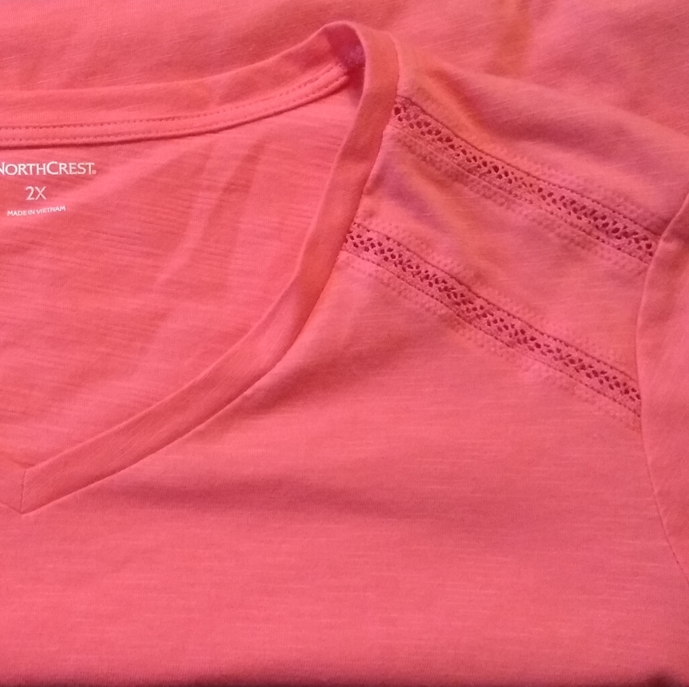 Northcrest 2x coral women's shirt